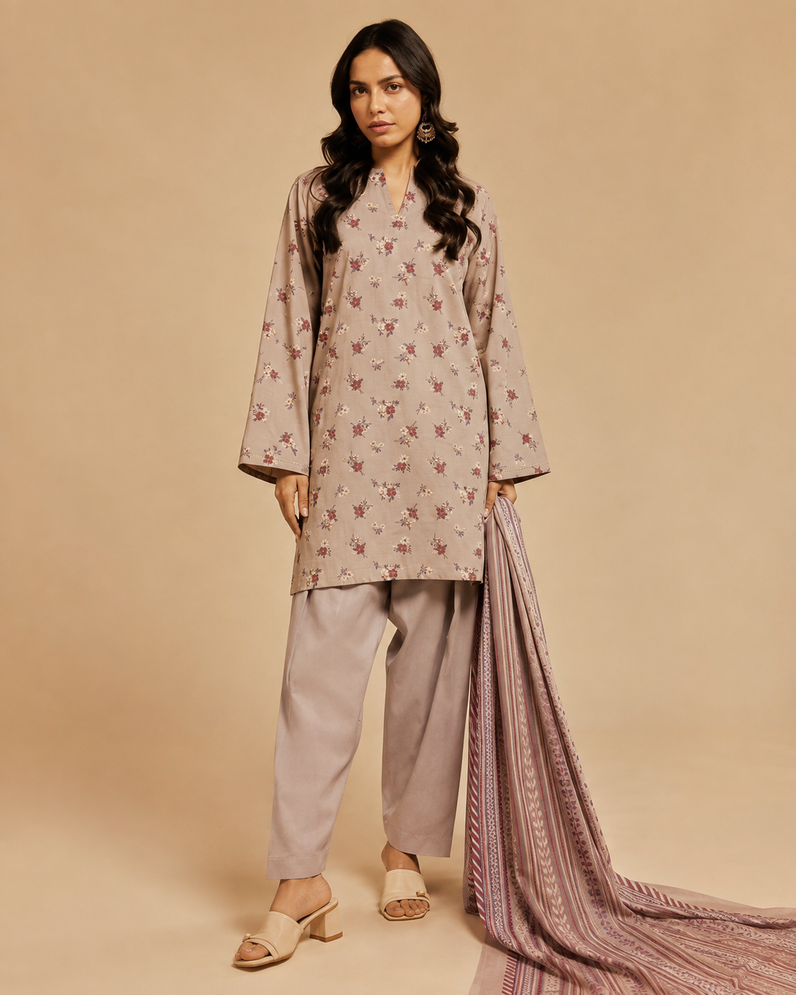 Sea Green Traditional Printed Lawn 3-Piece - view 4