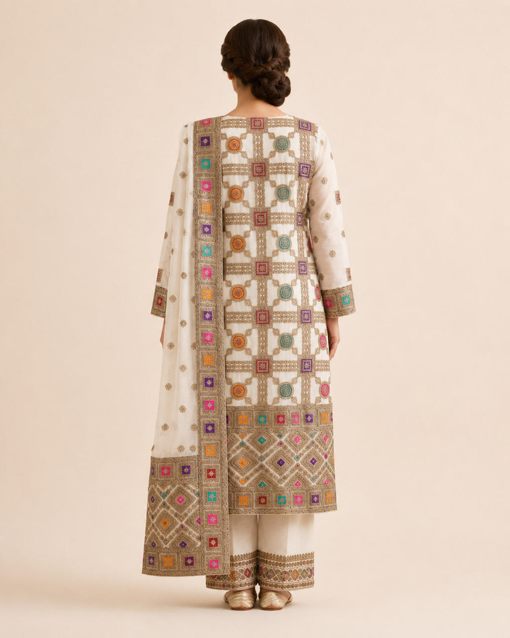 Banarsi Viscose Silk Chiffon Shalwar Kameez product image 2