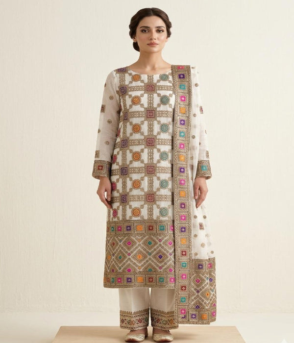 Banarsi Viskos Silk Shafon (Shalwar Kameez)