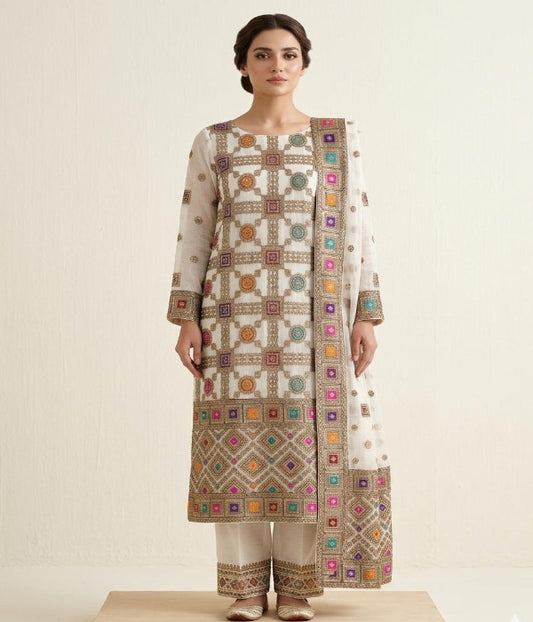 Banarsi Viskos Silk Shafon (Shalwar Kameez)