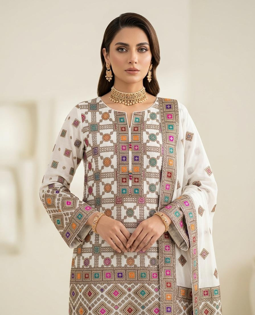 Banarsi Viskos Silk Shafon (Shalwar Kameez)