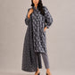 Alkaram Studio charcoal and grey unstitched lawn suit styled view