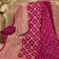 Magenta Banarsi Viskos Shifon two-piece fabric set