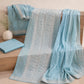 Sky blue Banarsi Viskos Shifon two-piece fabric set