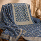 Steel blue Banarsi Viskos Shifon two-piece fabric set